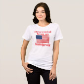 移民の子孫（カスタマイズ可能） トライブレンドＴシャツ (正面全面)