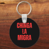 移民の権利Chinga La Migra 2025 キーホルダー (正面)