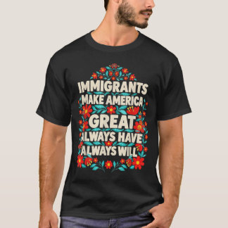 移民はアメリカを偉大にする そうだった そうであり続ける ステッカー Tシャツ