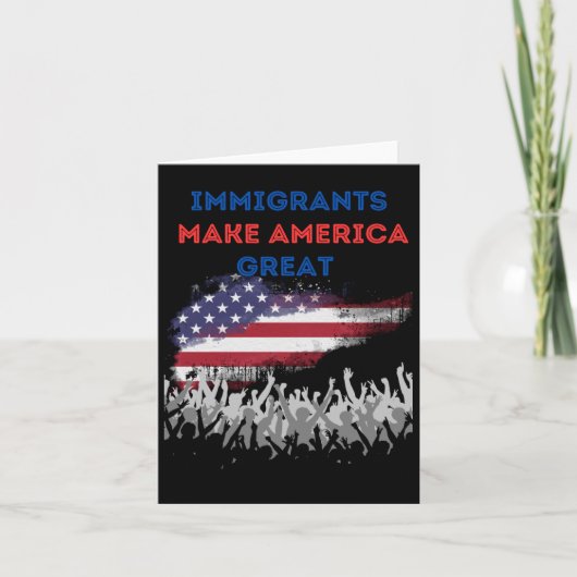 移民はアメリカを素晴らし作る。シール カード (正面)