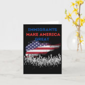 移民はアメリカを素晴らし作る。シール カード (黄色い花)