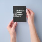 移民はアメリカ国旗素晴らしのアンチトランプ チラシ (手)