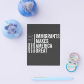 移民はアメリカ国旗素晴らしのアンチトランプ チラシ (シングル)
