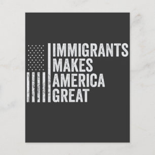 移民はアメリカ国旗素晴らしのアンチトランプ チラシ