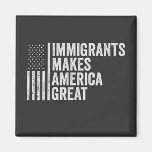 移民はアメリカ国旗素晴らしのアンチトランプ マグネット