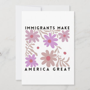 移民はアメリカ素晴らしのフローラアンチトランプ シーズンカード