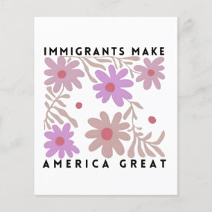 移民はアメリカ素晴らしのフローラアンチトランプ チラシ
