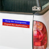 移民を保って下さい。 deplorables.を追放して下さい バンパーステッカー (トラック上)