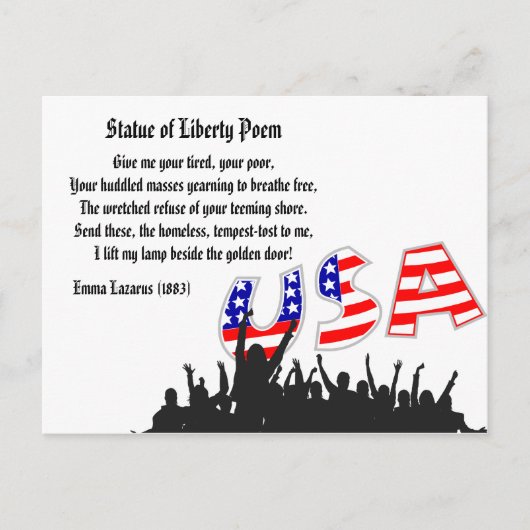 移民国家の自由の女神 ポストカード (正面)