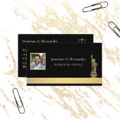 移民弁護士または弁護士のエレガント写真 名刺