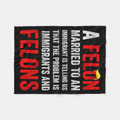 移民結婚したの重罪人が我々に語っている フリースブランケット (正面(横))