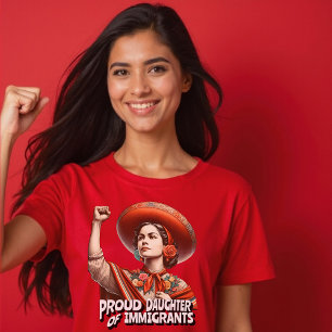 移民誇りを持ったヴィンテージの娘 Tシャツ