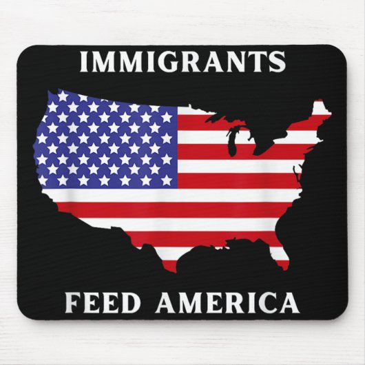 移民食べ物を与えアメリカ難民自由主義の権Ant マウスパッド (正面)