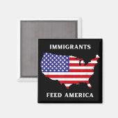 移民食べ物を与えアメリカ難民自由主義の権Ant マグネット (正面/裏面)