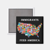 移民食べ物を与えアメリカ難民自由主義の権Ant マグネット (正面/裏面)