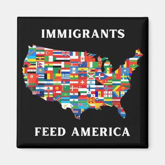 移民食べ物を与えアメリカ難民自由主義の権Ant マグネット (正面)