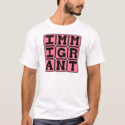 移民・外国人訪問者 Tシャツ (正面)