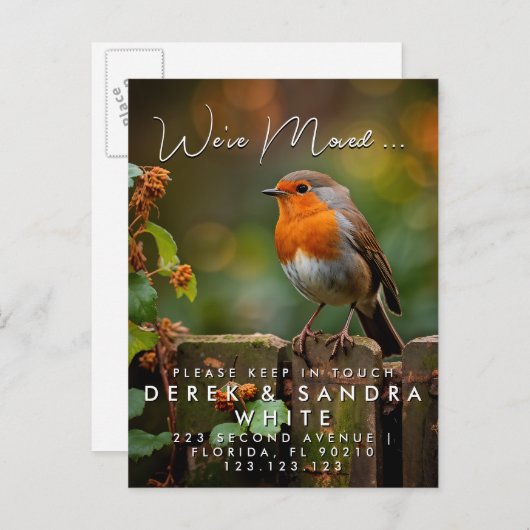 移転した住所の変更 案内ポストカード (正面/裏面)