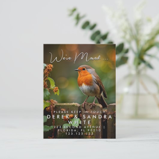 移転した住所の変更 案内ポストカード (スタンド正面)