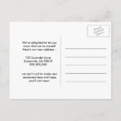 移転した住所の変更 案内ポストカード (裏面)