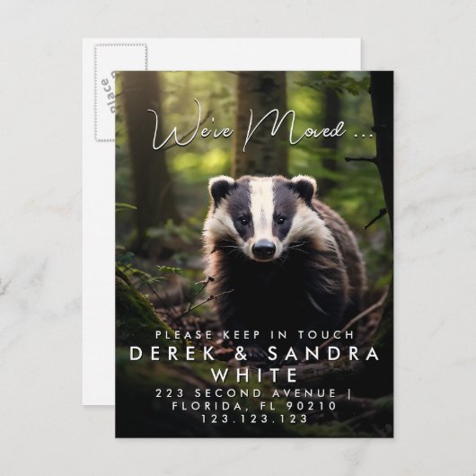 移転した住所の変更 案内ポストカード (正面/裏面)