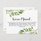 移転した植物学の住所の変更 案内ポストカード (正面/裏面)