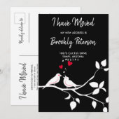 移転しました | ようこそ カラフルな鳥 招待状 (正面/裏面)