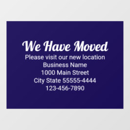 移転しました 新しい場所にお越しください 青 ウィンドウサイン