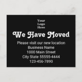 移転しました。新しい場所のロゴをご覧ください ポストカード (正面)