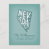 移転しました | 新住所 | ネバダ ポストカード (正面)