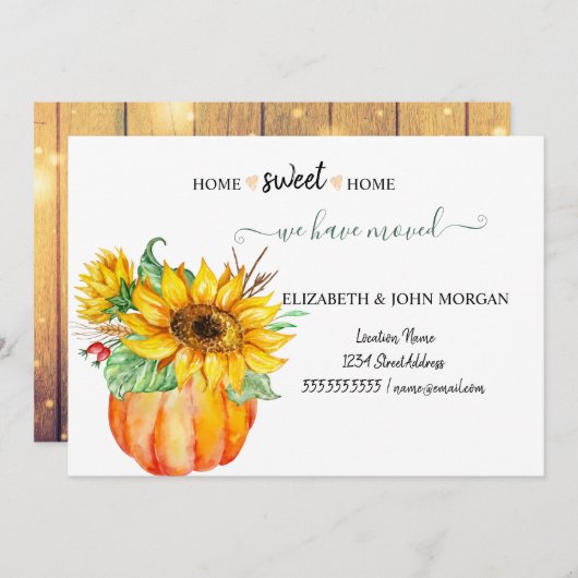 移転しました, 木, かぼちゃ, 向日葵 (正面/裏面)