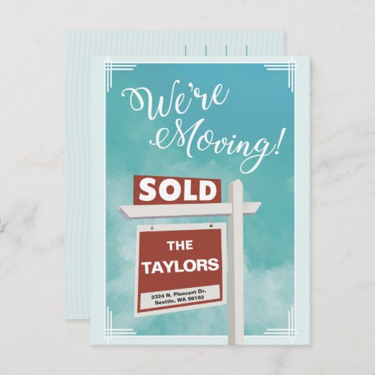 移転のお知らせポストカードを移動しています 案内ポストカード (正面/裏面)