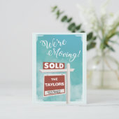 移転のお知らせポストカードを移動しています 案内ポストカード (スタンド正面)