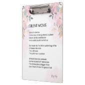 移静か動 – 勇気付けられる詩 クリップボード (左)