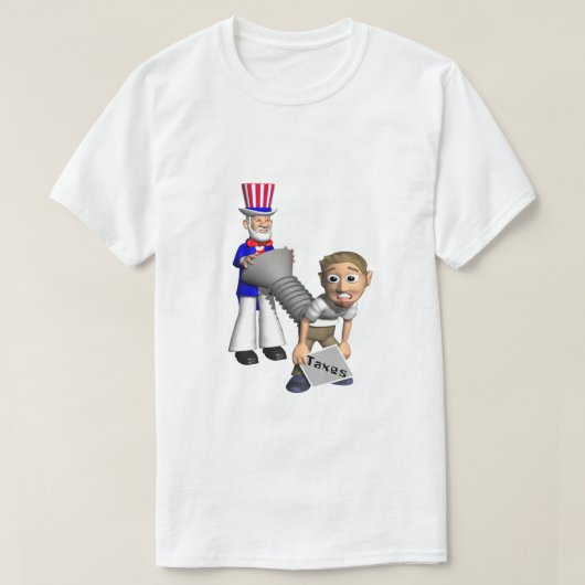 税おもしろいシャツIRSジョークTaxdayユーモアサムおじさん Tシャツ (デザイン正面)