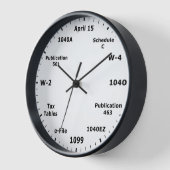 税おもしろいシーズンCPA会計士オフィス時計 壁時計 (傾斜)