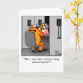 税おもしろい日4月15日ユーモアあいさつカード カード (黄色い花)