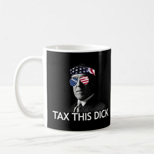 税このディック木材ウィルソン大統領ウィルソン税 コーヒーマグカップ (左)
