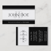税の会計士はW/Wを縞で飾ります 名刺 (正面/裏面)