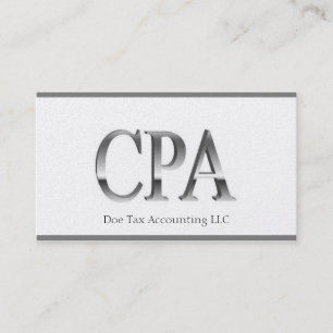 税の会計士プラチナは3D CPAを縁どります 名刺