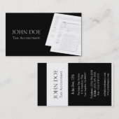 税の会計士B/Wの型枠1040年 名刺 (正面/裏面)
