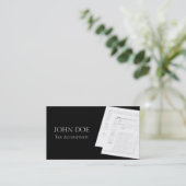 税の会計士B/Wの型枠1040年 名刺 (スタンド正面)