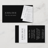 税の会計士B/Wの型枠1040 3D 名刺 (正面/裏面)