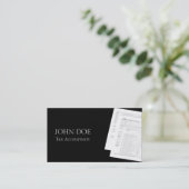 税の会計士B/Wの型枠1040 3D 名刺 (スタンド正面)