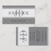 税の会計士CPAのモノグラムの青い大理石プラチナ 名刺 (正面/裏面)