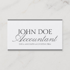 税の会計士CPAの簿記係の銀の原稿の白 名刺