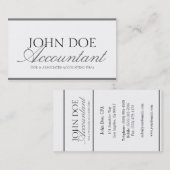 税の会計士CPAの簿記係の銀の原稿の白 名刺 (正面/裏面)