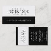 税の会計士SストライプなCPA W/W 名刺 (正面/裏面)