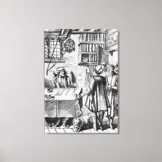 税の受け手，プラキスの木の切り刻みの後 キャンバスプリント (正面)