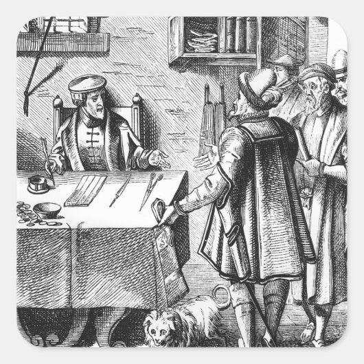 税の受け手，プラキスの木の切り刻みの後 スクエアシール (正面)